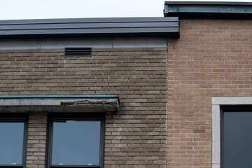 A commercial building being renovated