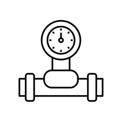 gas pipe line icon with white background vector stock illustration