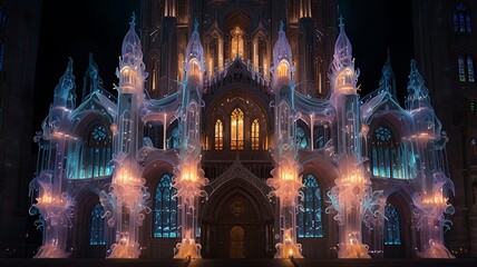 Transparent futuristic building