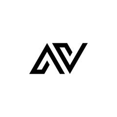 Alphabet letter icon logo AV