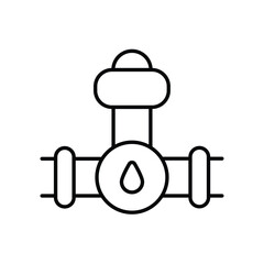 pipeline line icon with white background vector stock illustration