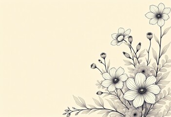 Minimalist Floral Art Print - Chinese Inspired, Perfect for a Zen Atmosphere