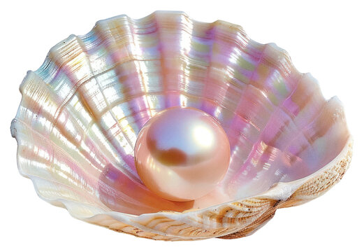 PNG Lustrous pearl in iridescent shell