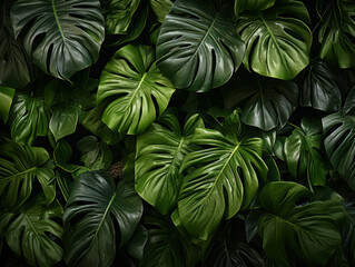 Exceptional A background of tropical plants with leaves and the word jungle on it