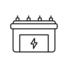 battery line icon with white background vector stock illustration