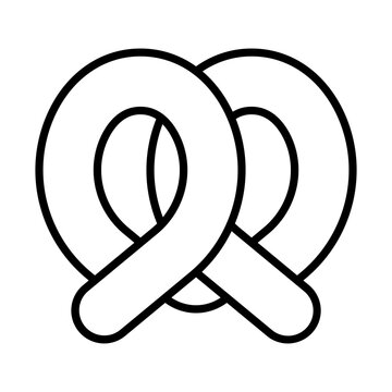 recommend clip art: Pretzel line icon