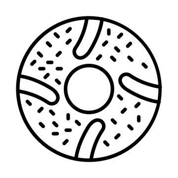 recommend clip art: Bagel line icon