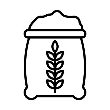 recommend clip art: Flour Bag line icon