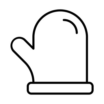 recommend clip art: Oven Mitt line icon