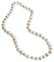 PNG Elegant white pearl necklace