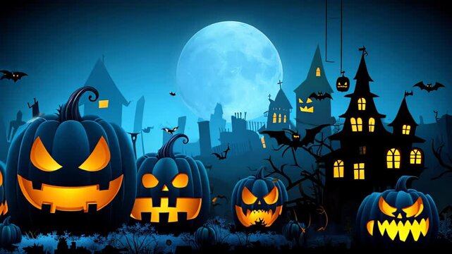 halloween background with pumpkin