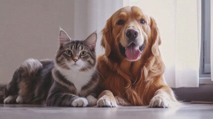 Friendly Companions: Dog and Cat Together