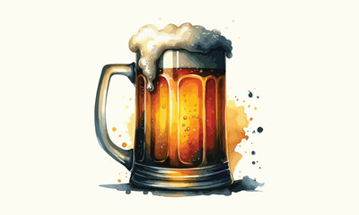 mug beer, beer mug, free drink, watercolor mugs of beer, alcohol drinks, hand drawn, watercolor mugs of beer, watercolor beer mug