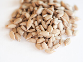 A pile of raw sunflower seeds