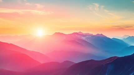 Fototapeta premium Serene Mountain Sunrise