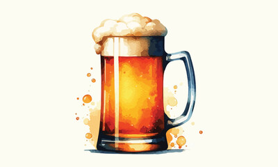 mug beer, beer mug, free drink, watercolor mugs of beer, alcohol drinks, hand drawn, watercolor mugs of beer, watercolor beer mug