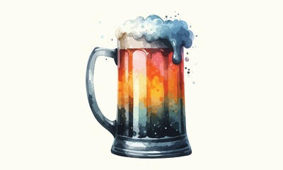 mug beer, beer mug, free drink, watercolor mugs of beer, alcohol drinks, hand drawn, watercolor mugs of beer, watercolor beer mug
