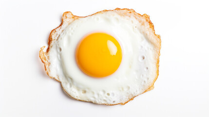 fried egg on a white background