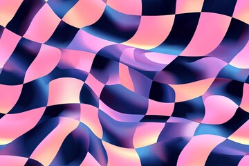 Fototapeta premium retro vintage wavy pattern. Wave Geometry Pattern Retro. bright pink, blue waves of geometric shapes