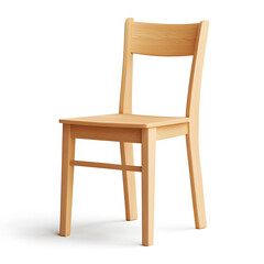 Wooden chair isolated on white background