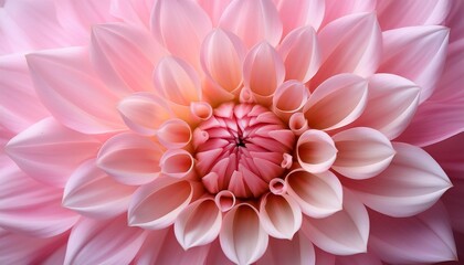 Fototapeta premium Dahlia Dream A macro masterpiece capturing the intricate beauty of a pastel pink dahlia in full bloom.