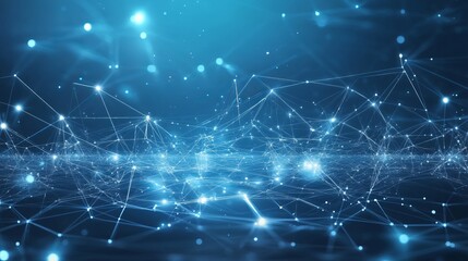 Abstract Blue Network Background