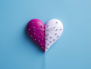 Fantastic Brightly colored heart shaped object with many dots on it