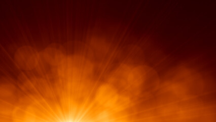 Golden sun flare.bright warm glow lens.abstract design