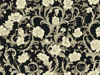 Seamless pattern Royal vintage Victorian Gothic background