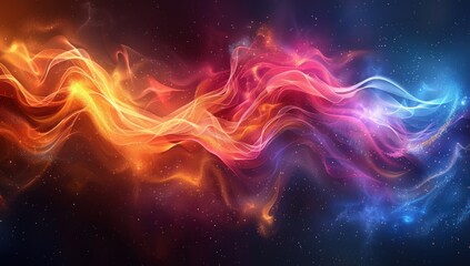 Obraz premium Abstract Cosmic Nebula with Vibrant Colors