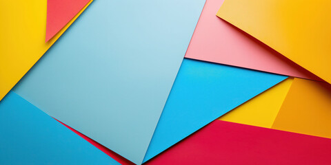 Fototapeta premium Abstract Geometric Background with Vibrant Colorful Paper Layout for Modern Design