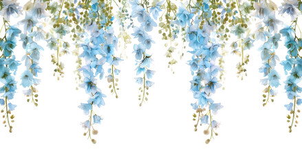 PNG Elegant hanging blue floral illustration