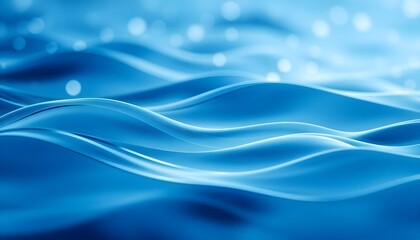 Fototapeta premium Water Blue Satin Ocean Waves Liquid Texture Serene Wallpaper