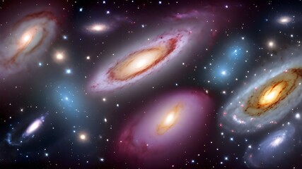 Naklejka premium Allgning galaxies