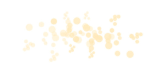 Abstract blurred bokeh light isolated on transparent background. Blurred glowing bokeh png. Magic glow, Bokeh lights effect. golden bokeh with soft light sparkle. Holiday decoration design elements