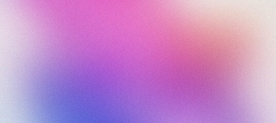 Blurred gradient mesh of purple, pink, and white with a grainy texture on abstract background