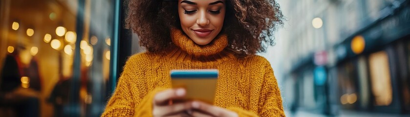 Customer using an interactive loyalty program app that offers personalized rewards, highlighting the role of interactivity in customer retention