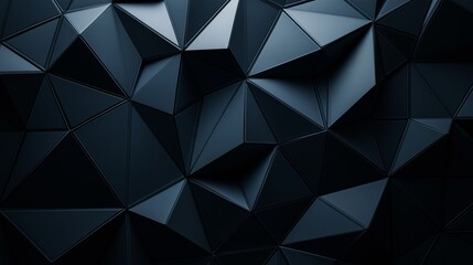 Obraz premium Geometric Abstract 3D Dark Polygonal Pattern.