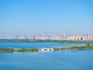 Summer scenery of Wuhan East Lake Scenic Area