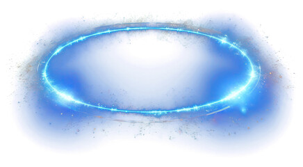 PNG  Glowing blue energy ring illustration