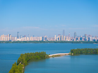 Summer scenery of Wuhan East Lake Scenic Area