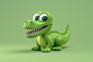 Fototapeta premium Delightful Crocodile Logo Design with Nostalgic and Cute Aesthetic