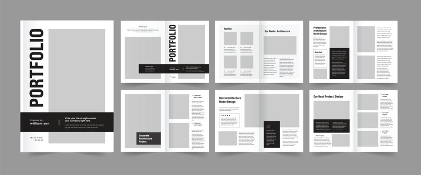 Modern Architecture Portfolio Design Architecture Magazine Layout.