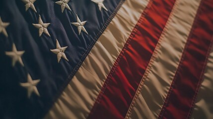 American Flag Close-Up