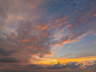 Beautiful sky scenery of Wuhan in summer