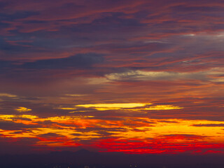 Beautiful sky scenery of Wuhan in summer
