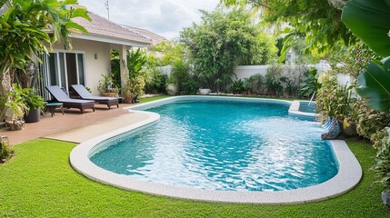 Serene Backyard Pool Oasis