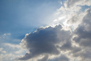 Beautiful sky scenery of Wuhan in summer
