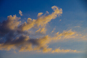 Beautiful sky scenery of Wuhan in summer