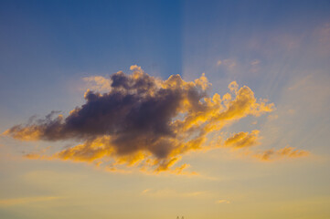 Beautiful sky scenery of Wuhan in summer